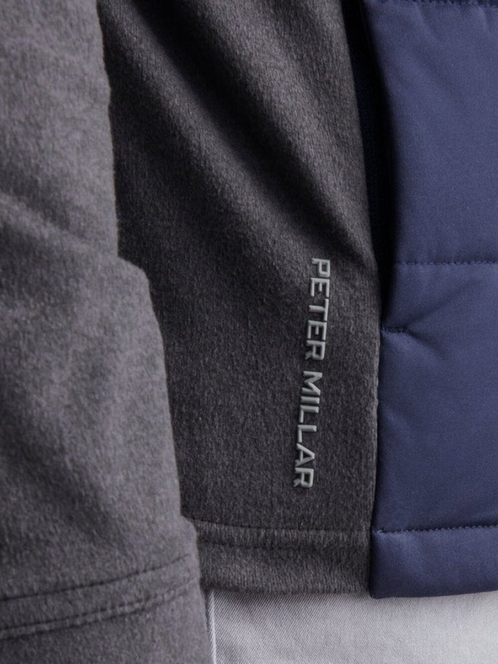 NWT Peter Millar Merge Hybrid Fleece Golf Jacket: Navy (XL) - Picture 4 of 11